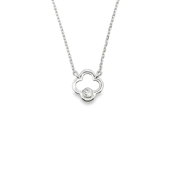 Clover Diamond Pendant Necklace
