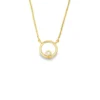 Circle Diamond Pendant Necklace