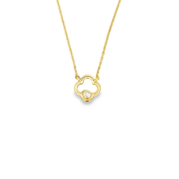 Clover Diamond Pendant Necklace