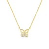 Butterfly Diamond Pendant Necklace