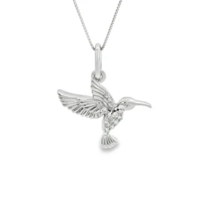 Hummingbird Diamond Pendant Necklace