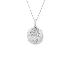 Hamsa Diamond Pendant Necklace