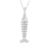 Fishbone Diamond Pendant Necklace