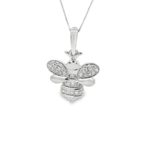 Diamond Bee Pendant Necklace