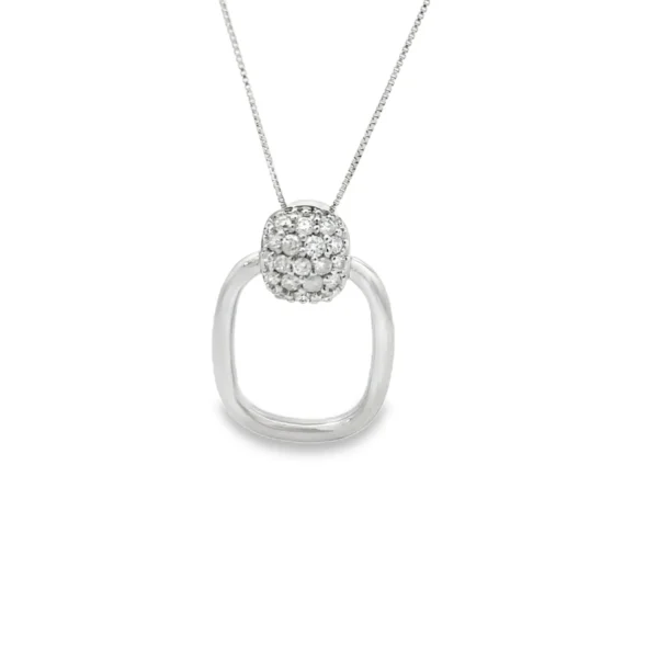 Diamond Pavé Loop Necklace