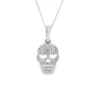 Diamond Skull Pendant Necklace