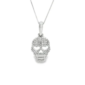 Diamond Skull Pendant Necklace