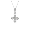 Floral Diamond Pendant Necklace