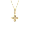 Floral Diamond Pendant Necklace