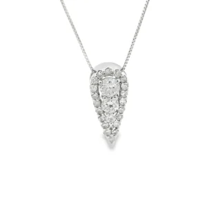 Teardrop Diamond Pendant Necklace