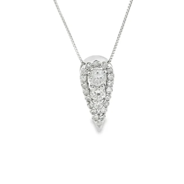 Teardrop Diamond Pendant Necklace