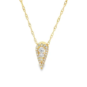 Teardrop Diamond Pendant Necklace