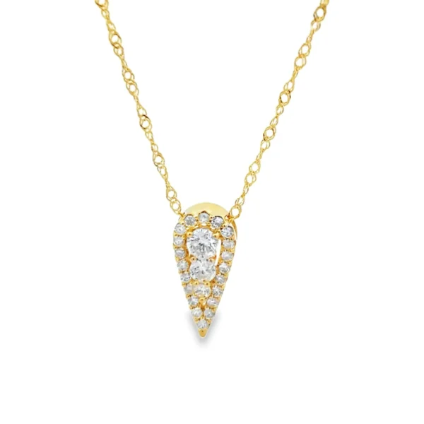 Teardrop Diamond Pendant Necklace