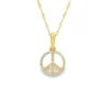 Peace Sign Diamond Necklace