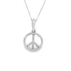 Peace Sign Diamond Pendant