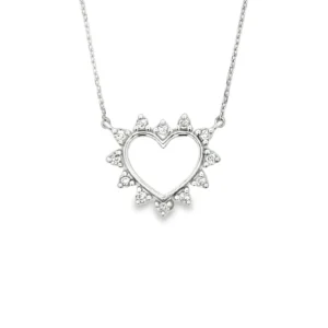 Heart Diamond Pendant Necklace