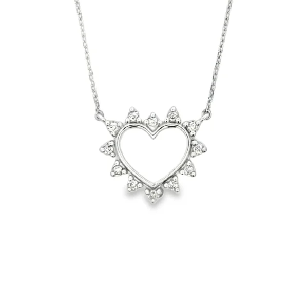 Heart Diamond Pendant Necklace