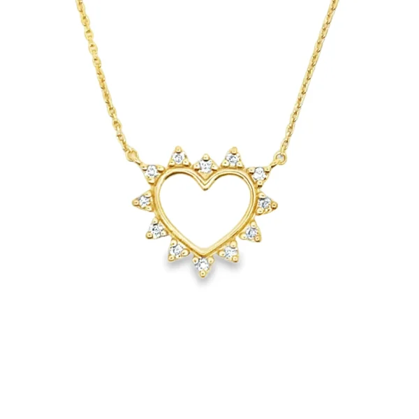 Heart Diamond Pendant Necklace
