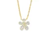 Floral Diamond Pendant Necklace
