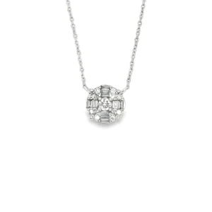 Round Diamond Pendant Necklace