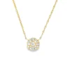 Round Diamond Cluster Necklace