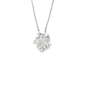 Diamond Cluster Pendant Necklace