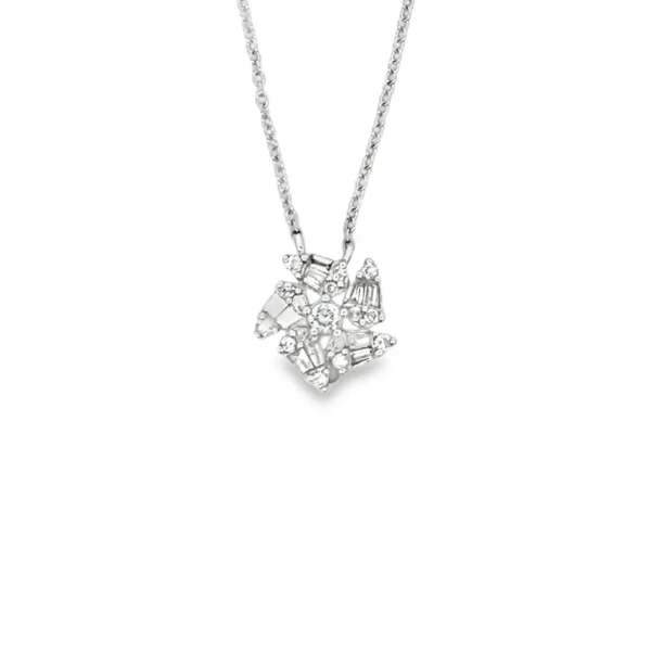 Diamond Cluster Pendant Necklace
