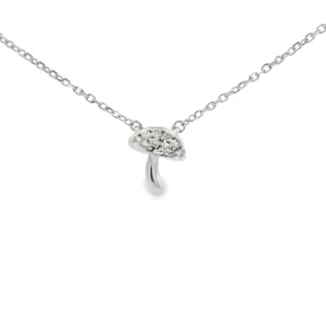 Mushroom Diamond Pendant Necklace