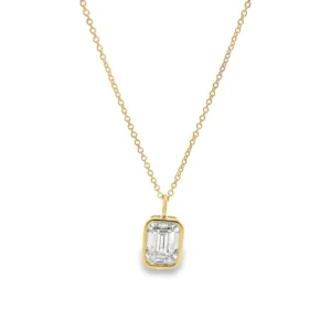 Emerald Diamond Pendant Necklace