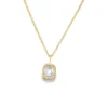 Emerald Cut Pendant Necklace