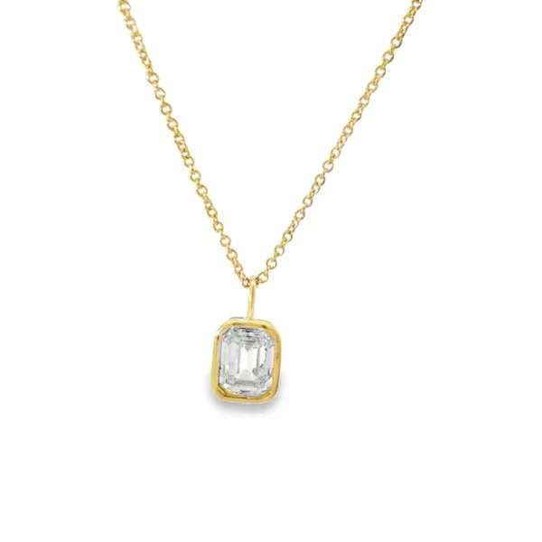 Emerald Cut Pendant Necklace