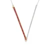Ruby Diamond V Necklace