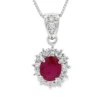 Oval Ruby Pendant Necklace