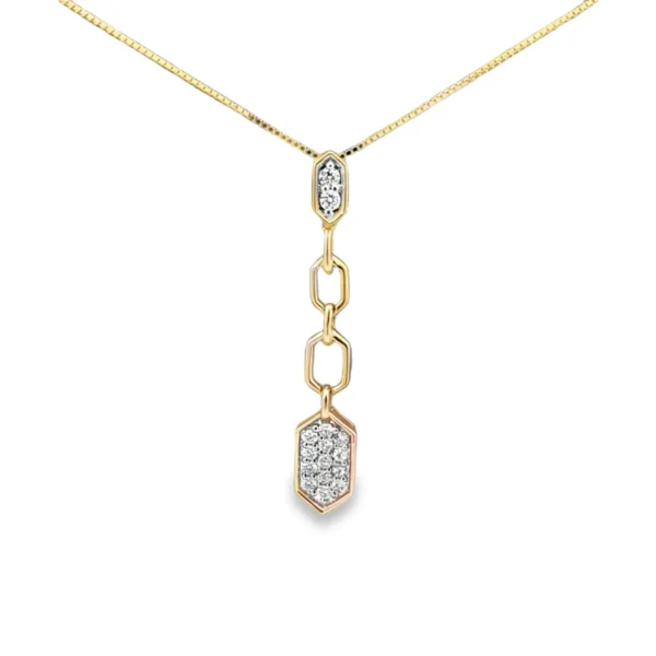 Geometric Diamond Drop Necklace