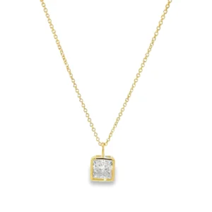 Radiant Diamond Pendant Necklace