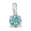 Round Blue Diamond Pendant