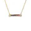 Multi Gemstone Bar Necklace