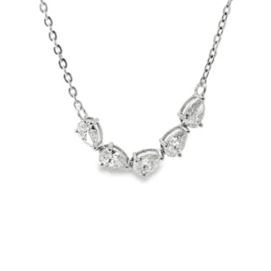 Pear Diamond Curve Necklace