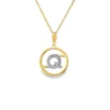 Initial Diamond Circle Necklace