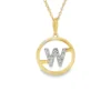 Diamond Initial W Pendant