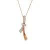 Diamond Ribbon Pendant Necklace