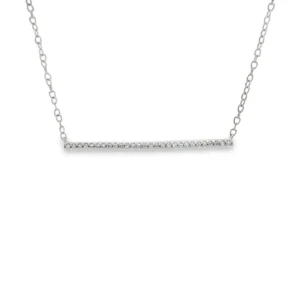 Diamond Bar Pendant Necklace