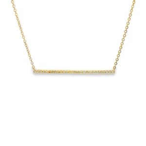 Diamond Bar Pendant Necklace