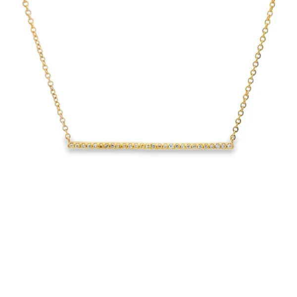 Diamond Bar Pendant Necklace