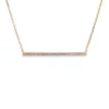 Diamond Bar Pendant Necklace