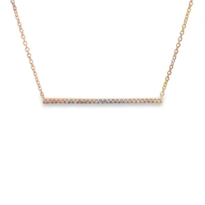Diamond Bar Pendant Necklace