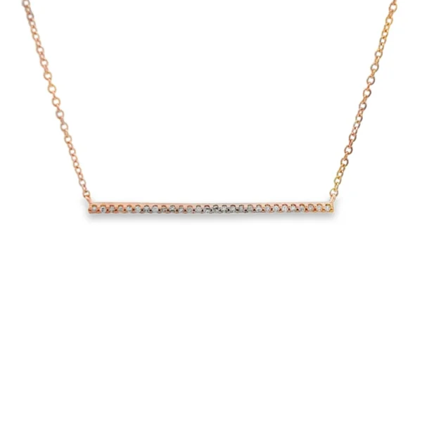 Diamond Bar Pendant Necklace