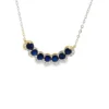 Curved Sapphire Bar Necklace