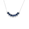 Curved Sapphire Diamond Necklace