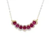 Curved Ruby Gemstone Necklace